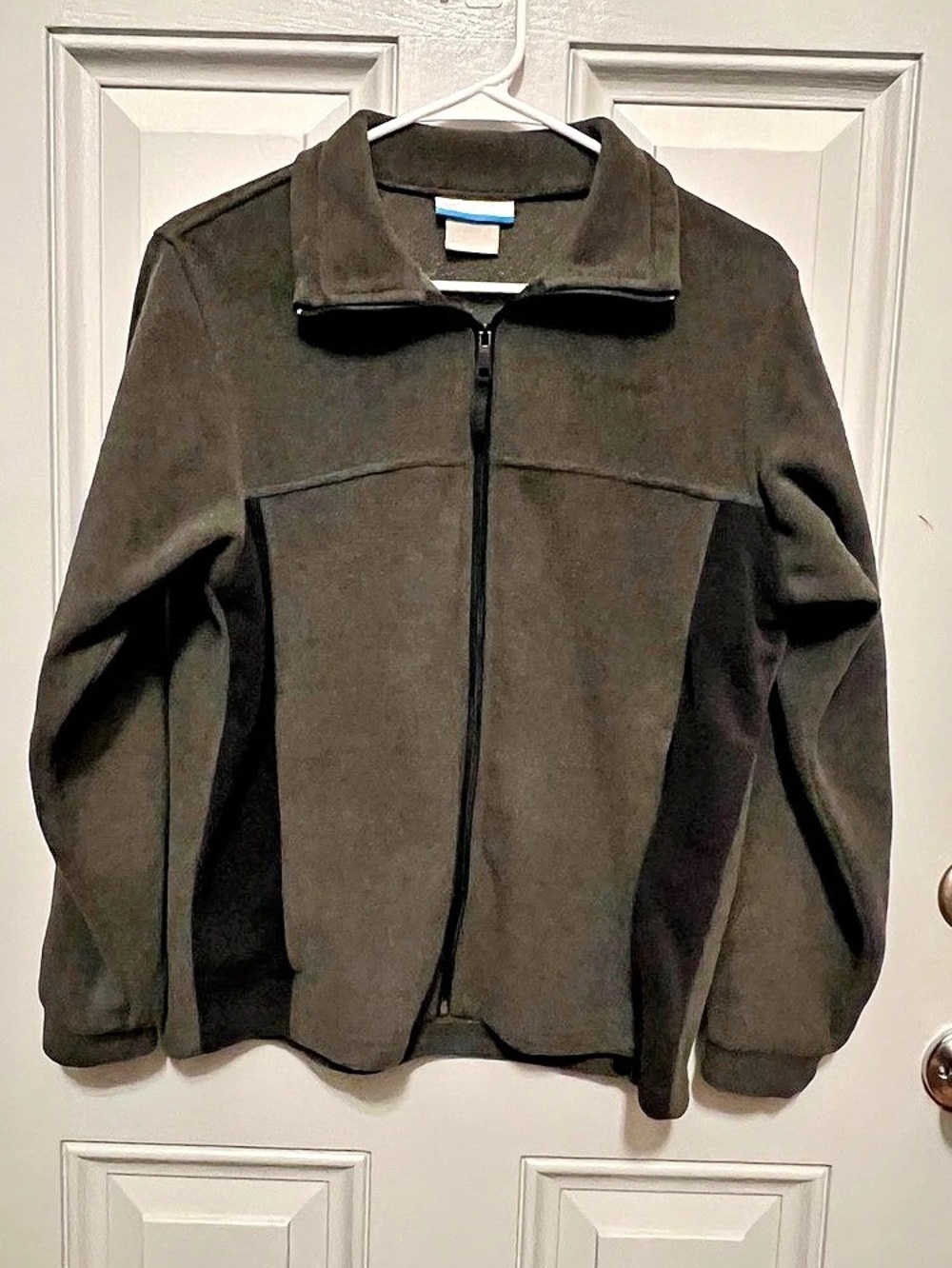 Columbia Youth XL 14/16 Charcoal Gray Black Fleece Jacket Zip Pockets